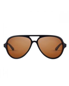 Fortis Aviator Black Polarised Sunglasses